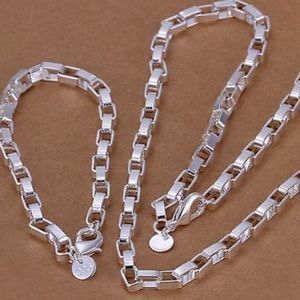 NEW 925 Sterling Silver Necklace Bracelet Set